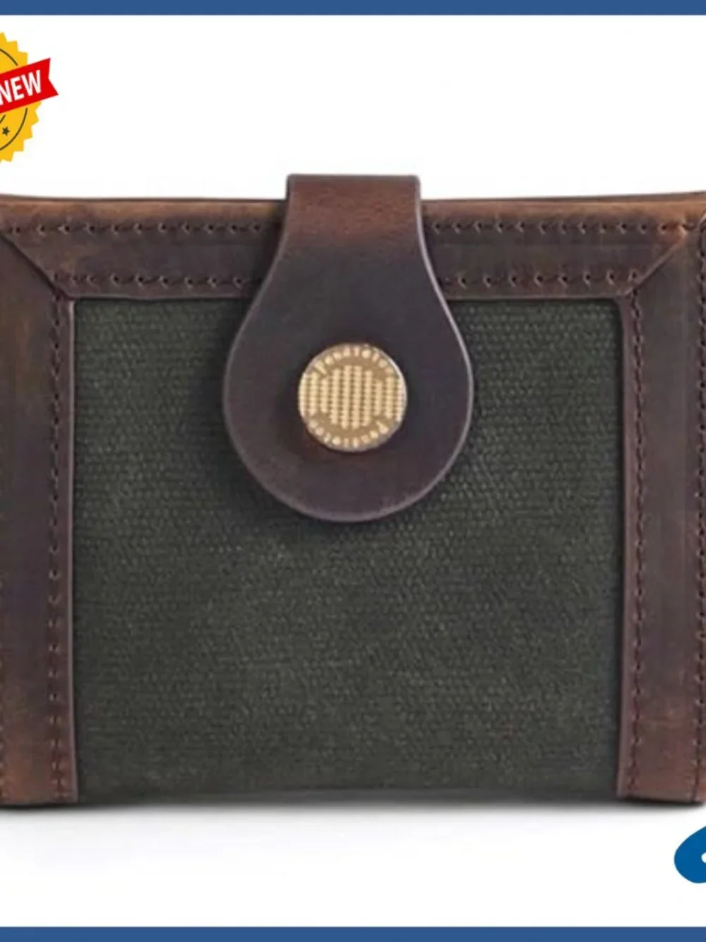 Men's Bi-Fold Wallet with RFID Protection, Leather Trim, Multiple Card Slots